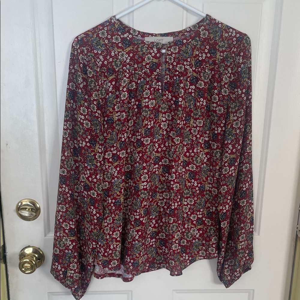 LOFT Floral Patterned Blouse